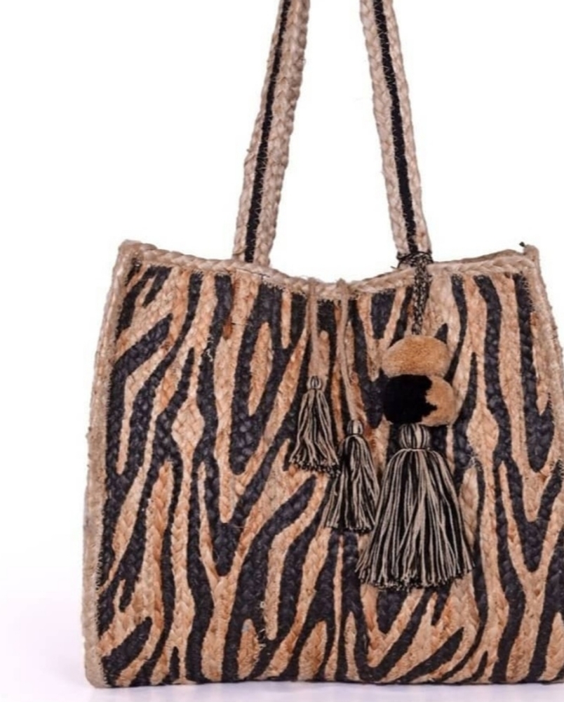 Zebra print tote